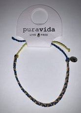 Custom Blue/Gold Mini Braid Bracelet